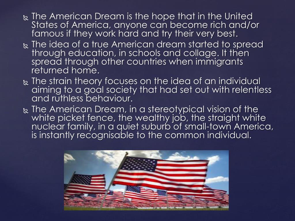 Meaning Of The American Dream In The United States