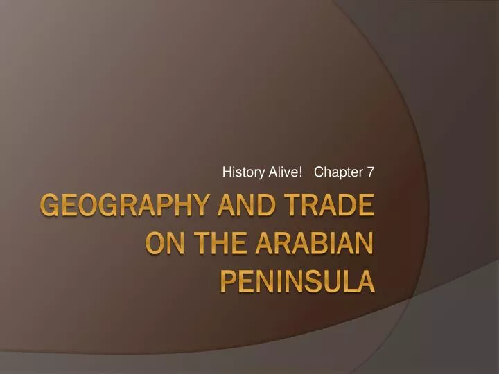 Geography and Trade