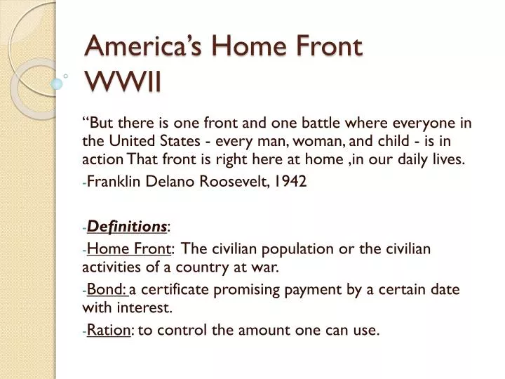 ppt americas home front wwii powerpoint presentation id wwii powerpoint