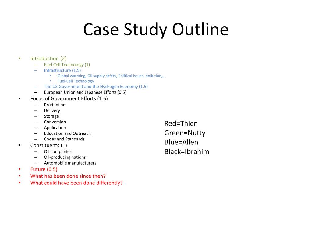 case study presentation outline