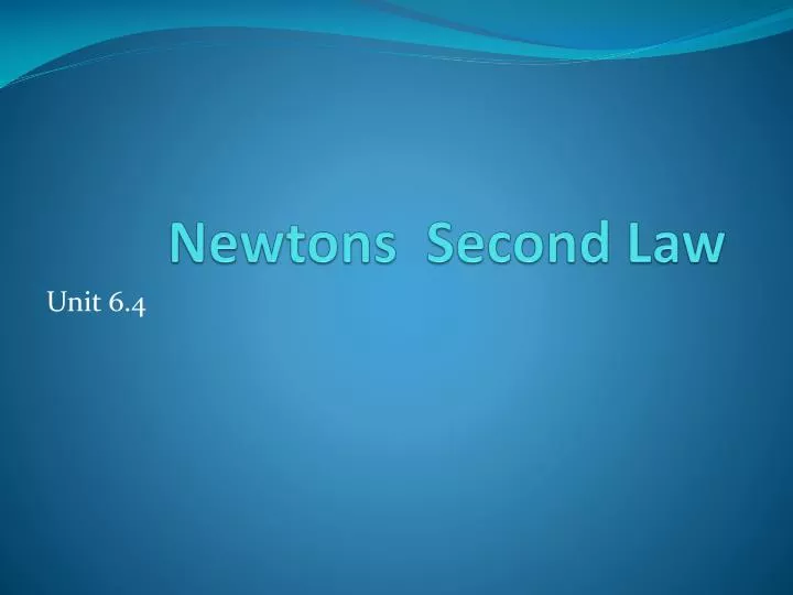 newtons second law n.