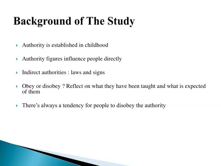 PPT - Background of The Study PowerPoint Presentation, free download -  ID:2651166