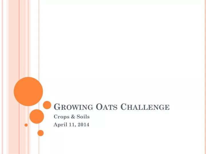 growing oats challenge n.