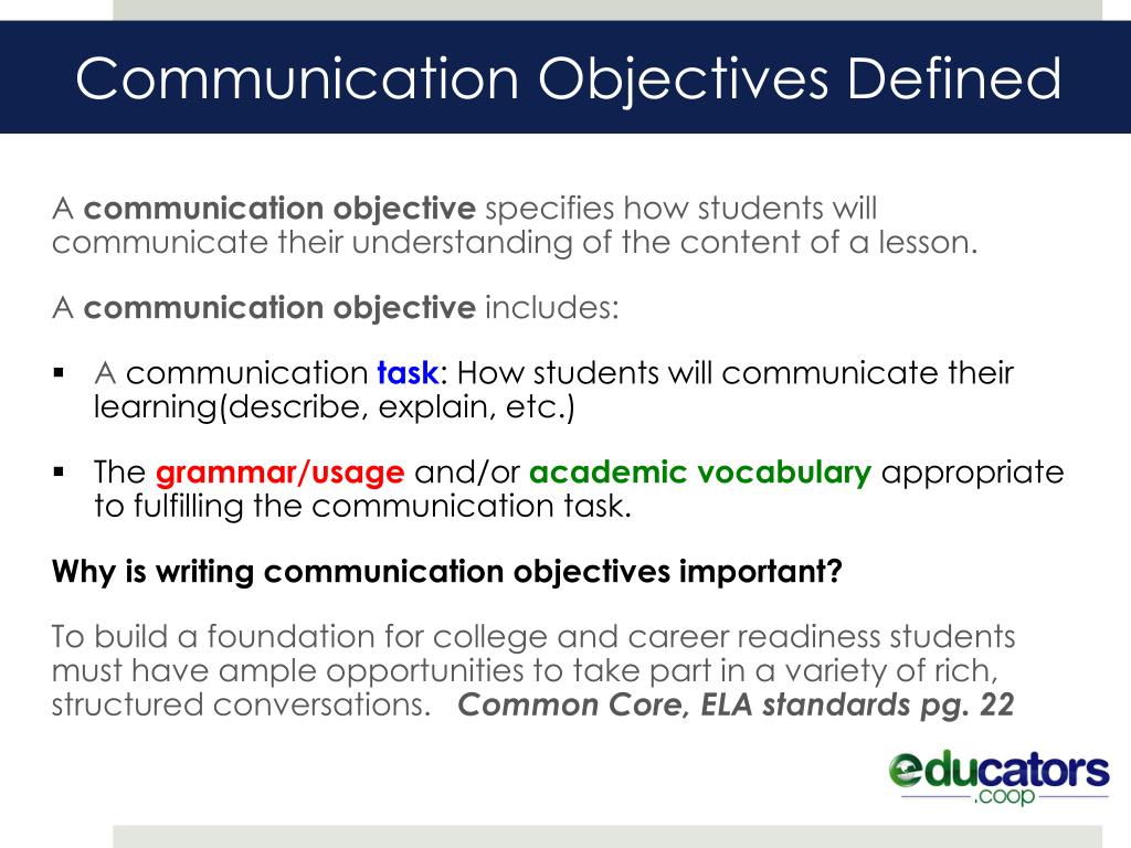 What Are The Learning Objectives Of Communication What Are The Learning Objectives Of Communication