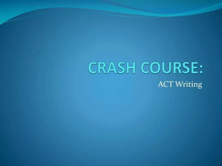 crash course n.