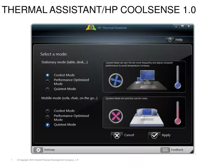 PPT - Thermal Assistant/ Hp CoolSense 1.0 PowerPoint Presentation, free ...