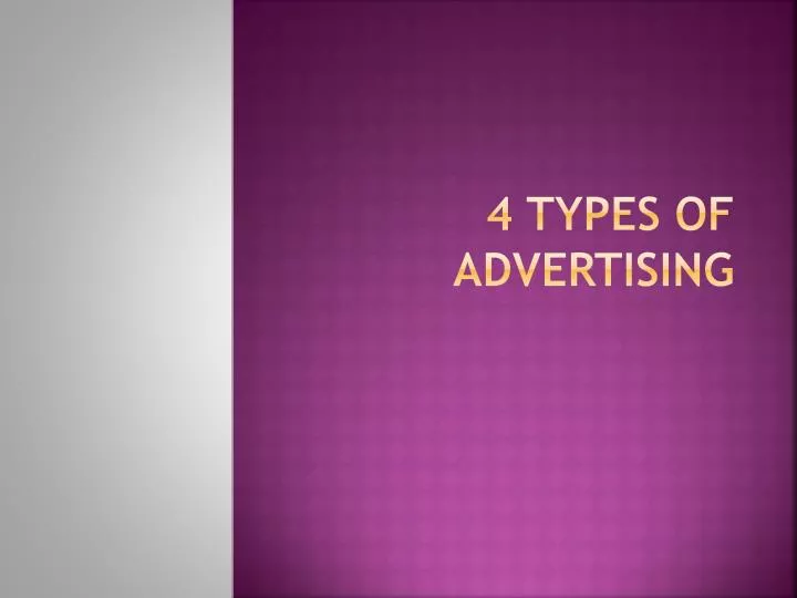 4 types of advertising n.