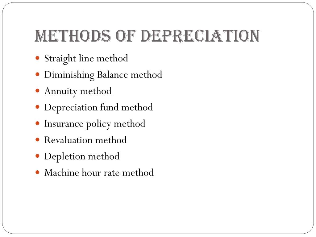 Ppt Depreciation Policy Powerpoint Presentation Id 2652839