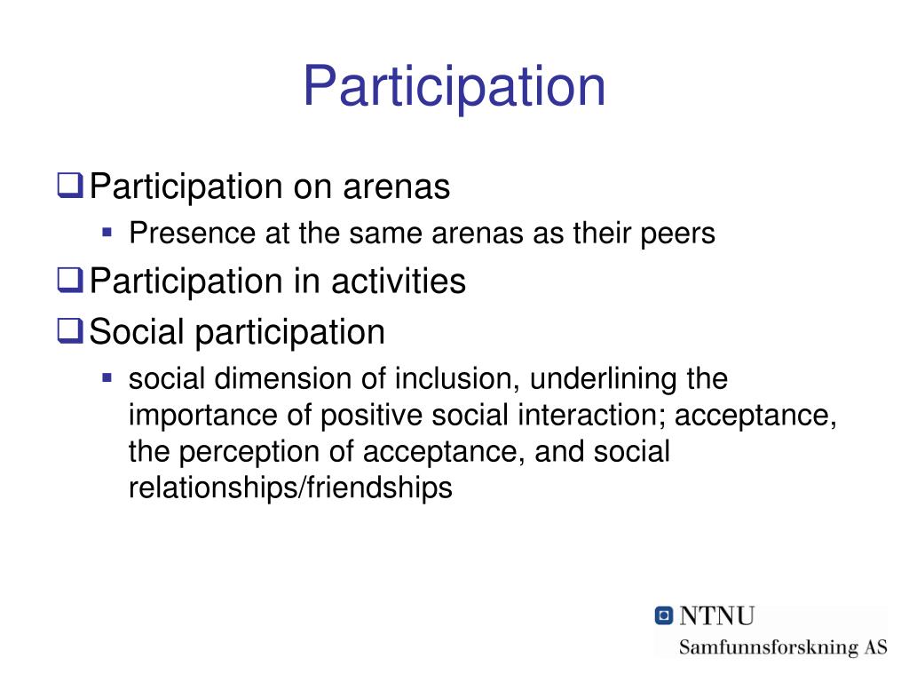 PPT - Growing up with disability in Norway - children's participation ...