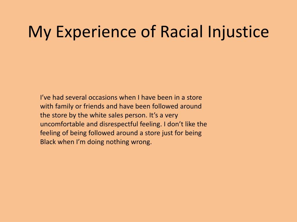 injustice racial essay