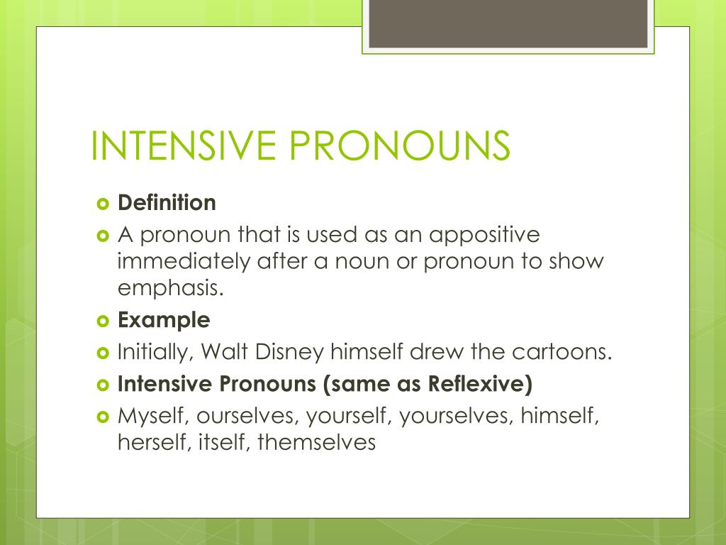 What Is An Intensive Pronoun Acanow