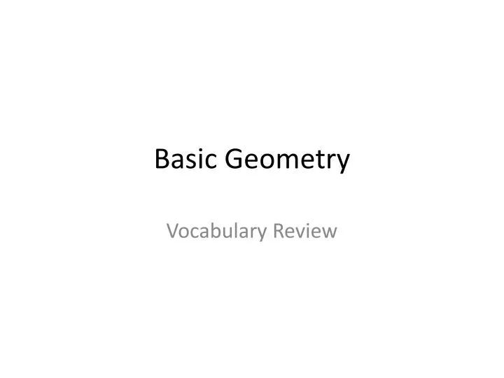 basic geometry n.