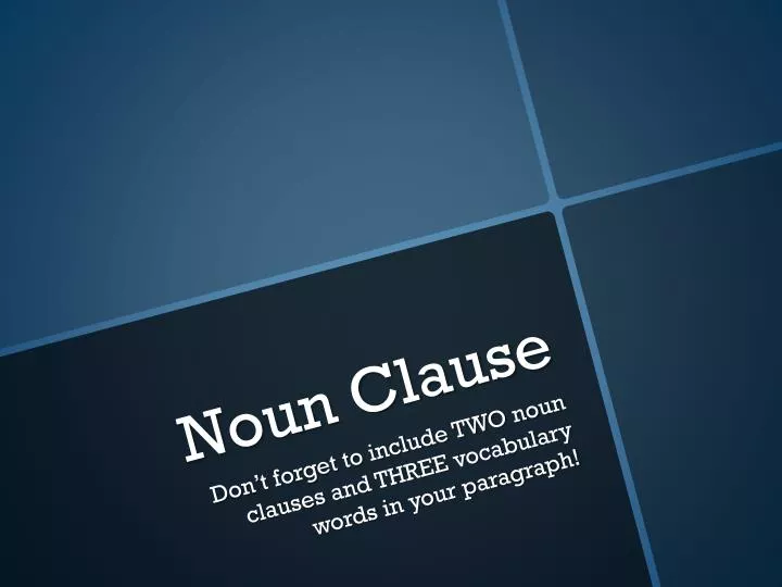 PPT Noun Clause PowerPoint Presentation Free Download ID 2653857