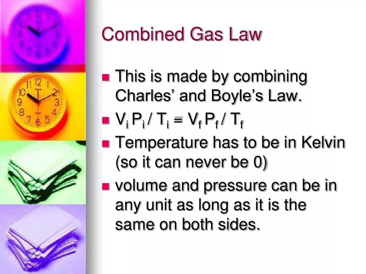 PPT Combined Gas Law PowerPoint Presentation, free download ID2654081