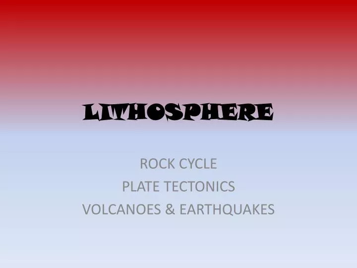 lithosphere n.