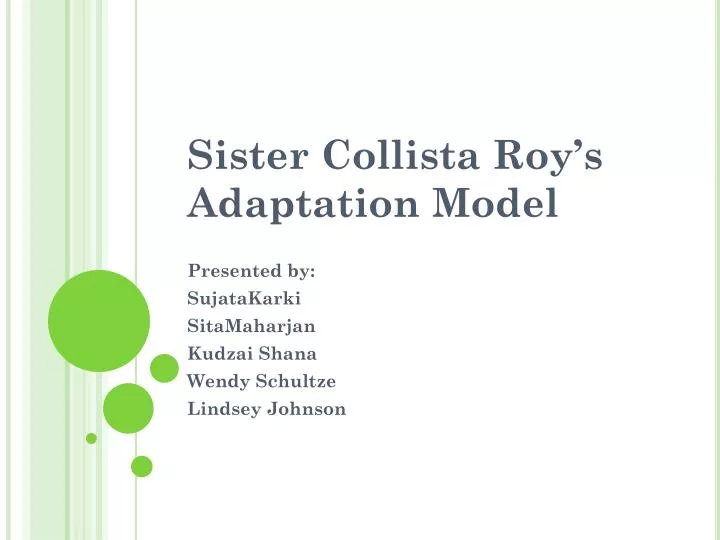 sister callista roy theory of adaptation