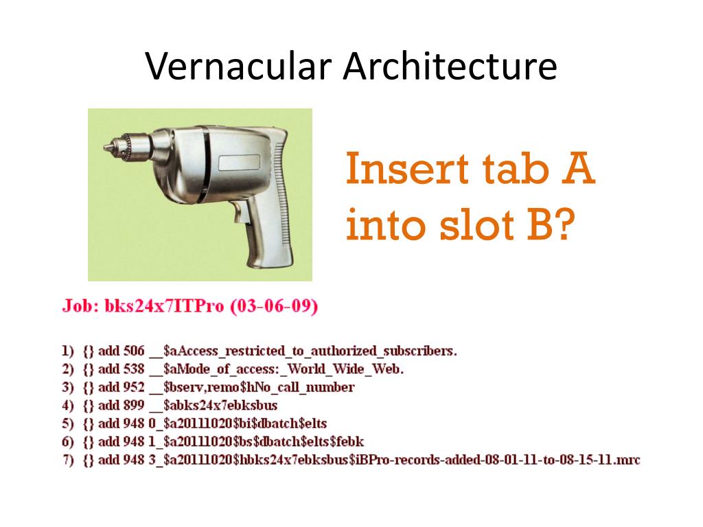 Insert tab a into slot b is something sold