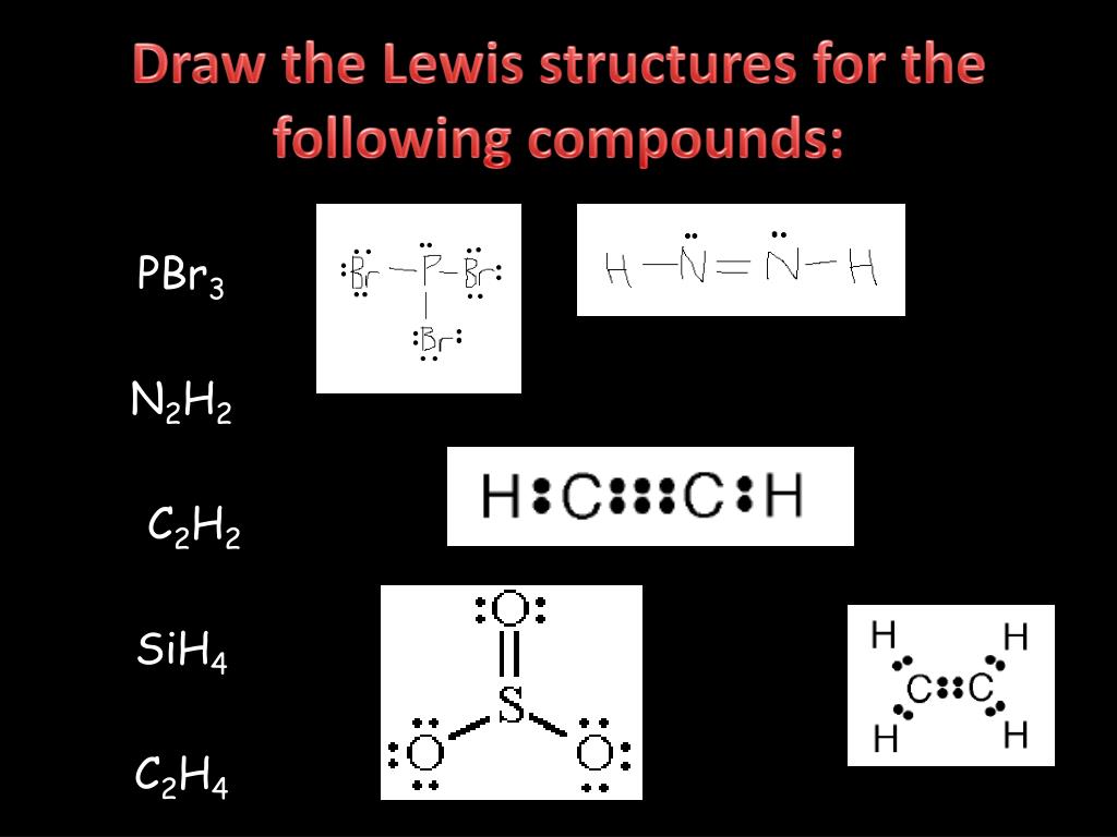 Draw the Lewis structures for the following compounds.