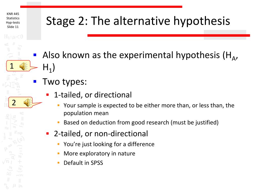 introduction of alternative hypothesis