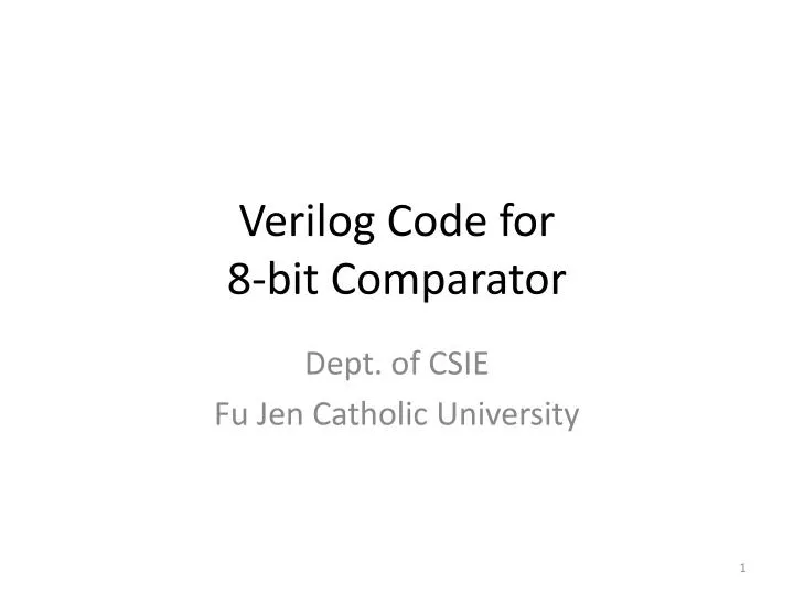 verilog code for 8 bit comparator n.