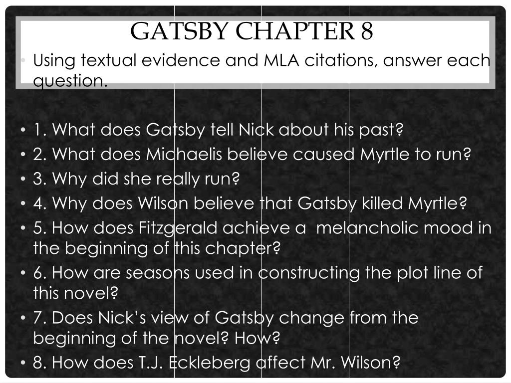 great gatsby chapter 8 essay