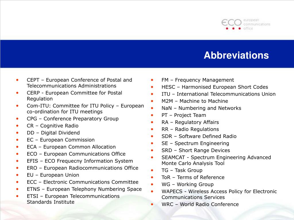 PPT - Abbreviations PowerPoint Presentation, free download - ID:2655950