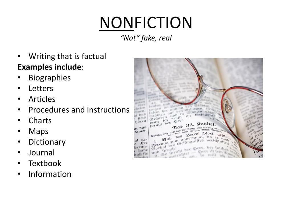 Is Non Fiction Fake Or Real