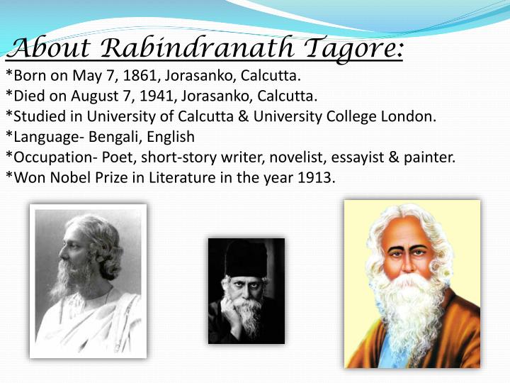 ppt on biography of rabindranath tagore