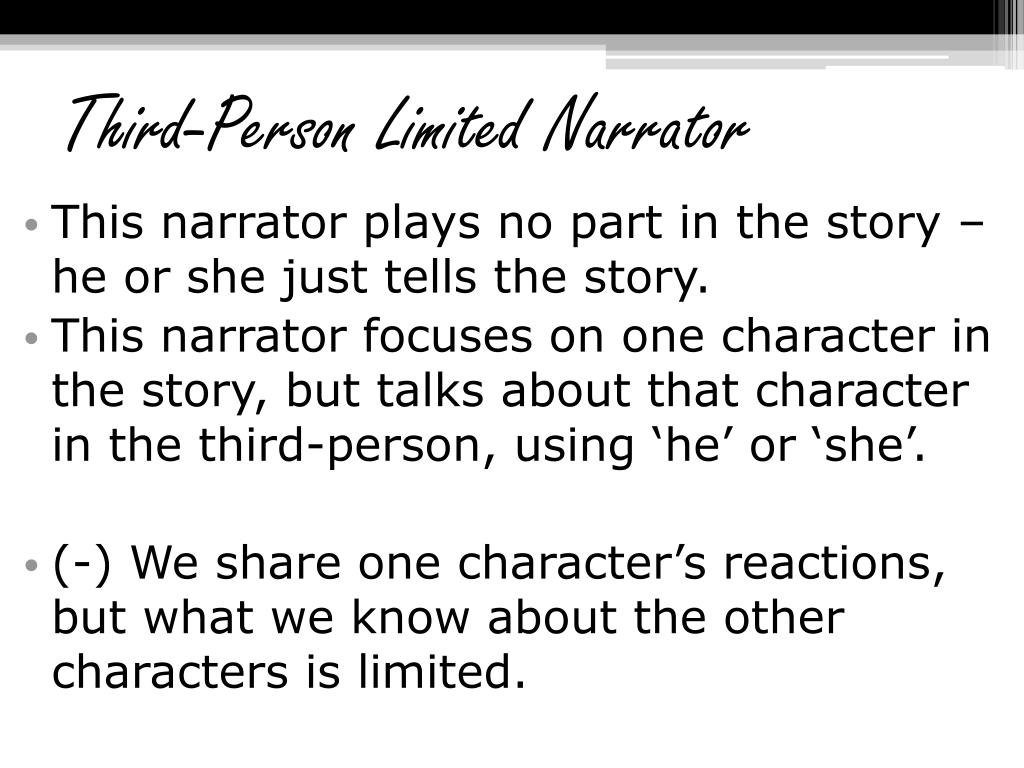 Types of narrators in a story