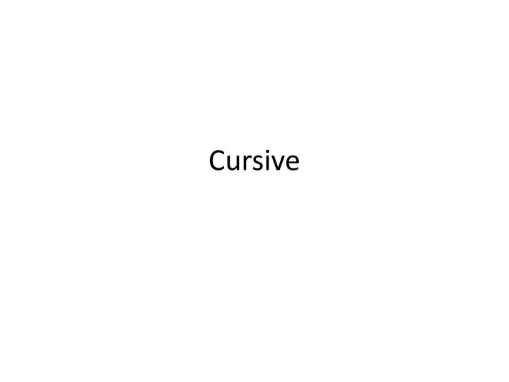 cursive n.