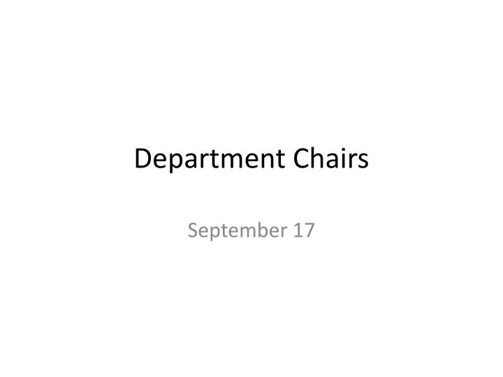 PPT Department Chairs PowerPoint Presentation, free download ID2658275