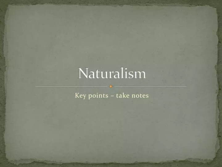 naturalism n.