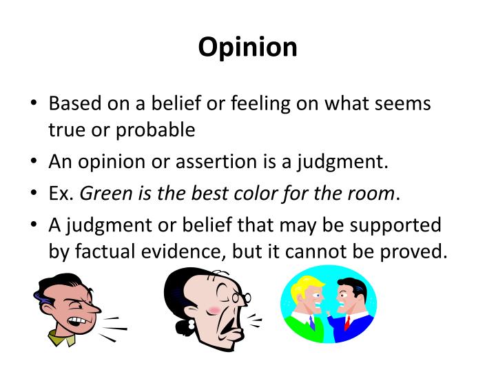 PPT - Opinions And Commonplace Assertions VS. Facts PowerPoint ...