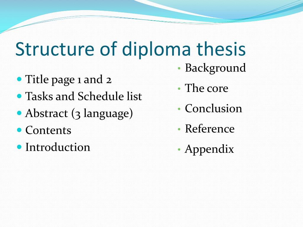 structure of diploma thesis