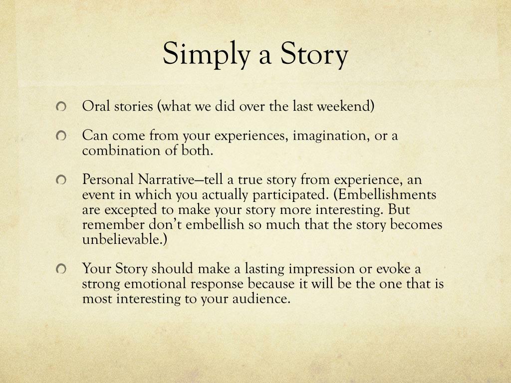 an essay on story telling