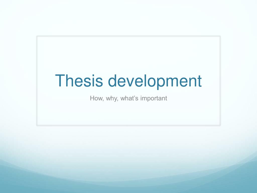 thesis about personal development