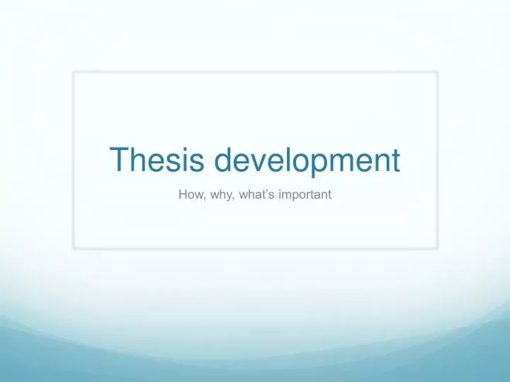 thesis on international development