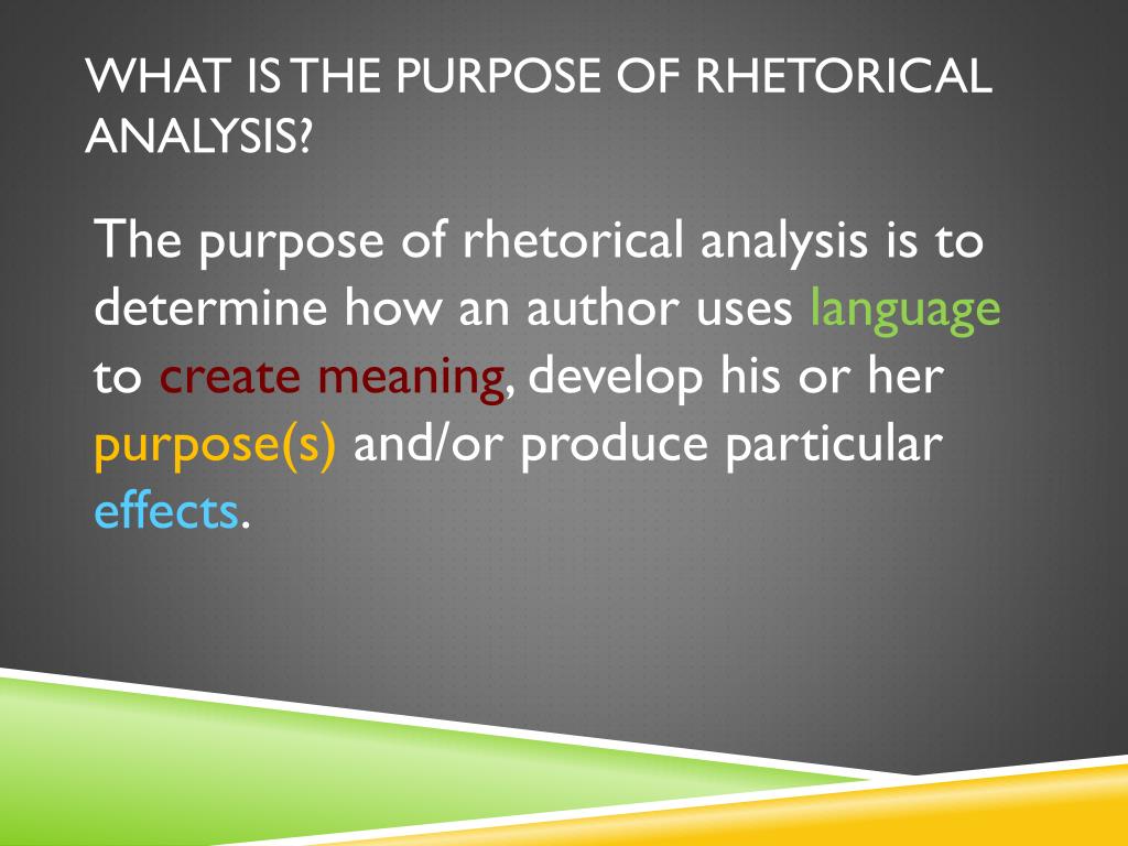 what is a rhetorical analysis presentation