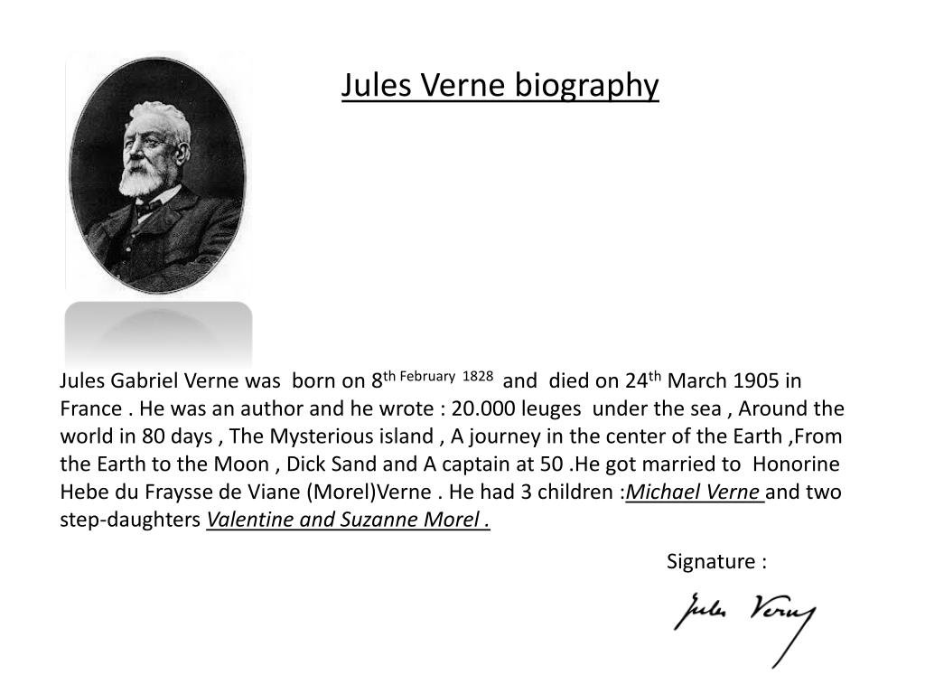 PPT - Jules Verne biography PowerPoint Presentation - ID:2660821