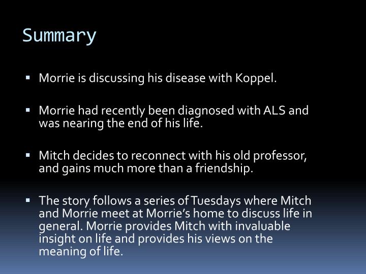 tuesdays with morrie summary