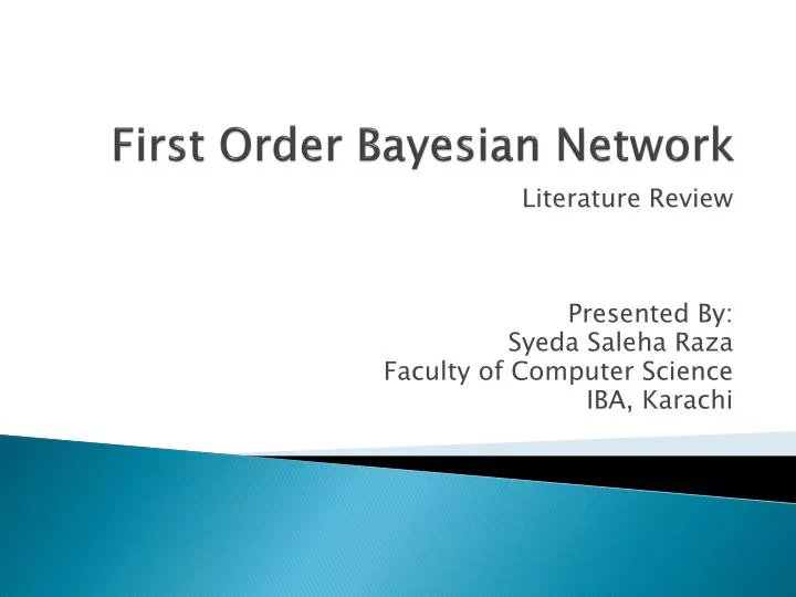PPT - First Order Bayesian Network PowerPoint Presentation, free ...