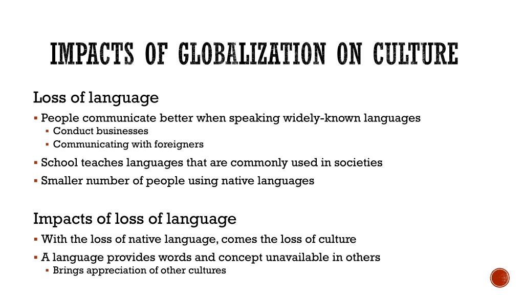 what is the impact of globalization on culture