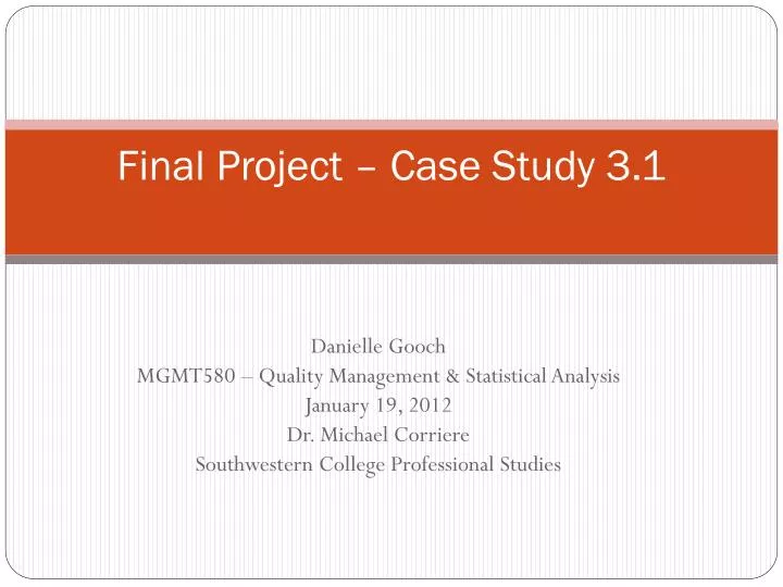 case study 3.29 delivery analysis