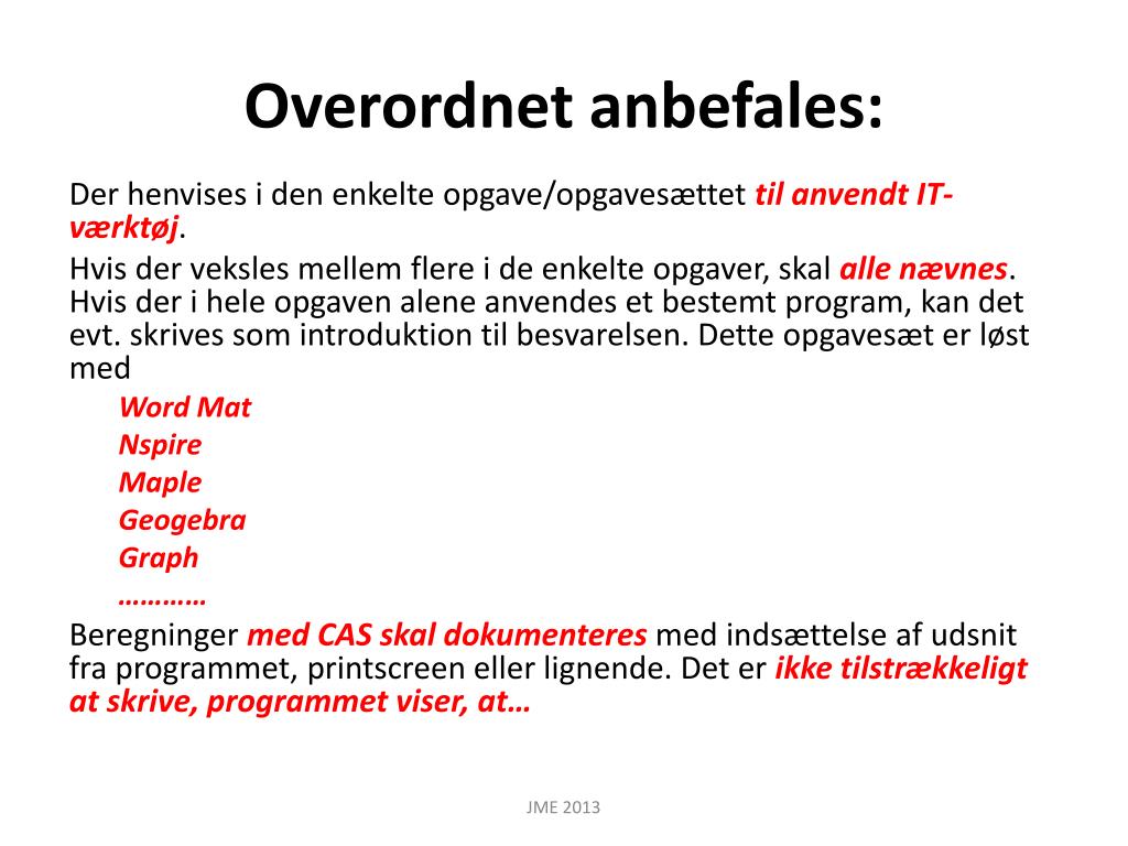 PPT - Overordnet anbefales: PowerPoint Presentation, free download -  ID:2662515