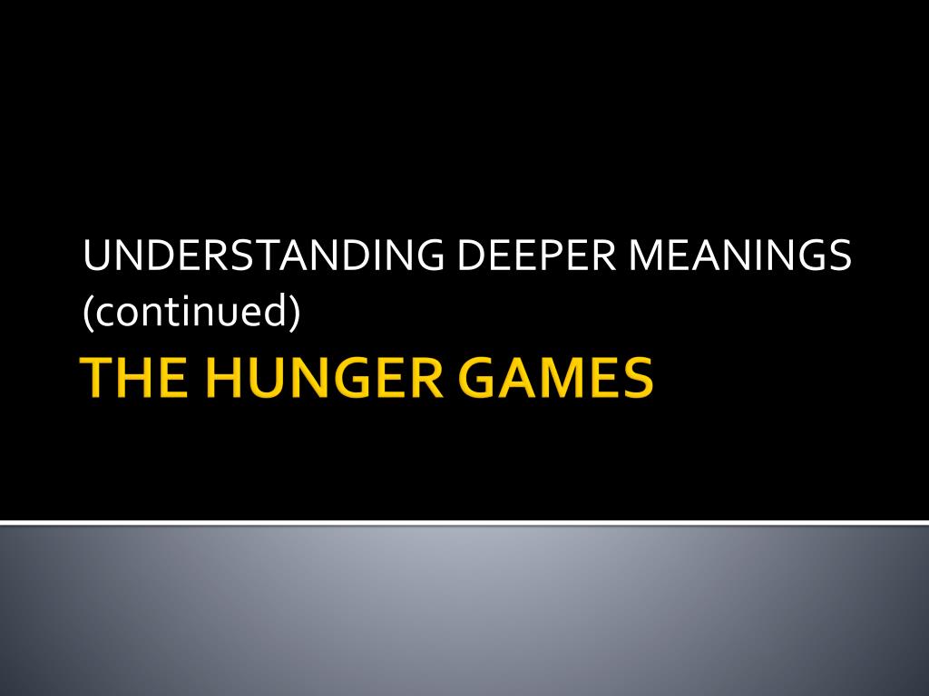 understanding the hunger games