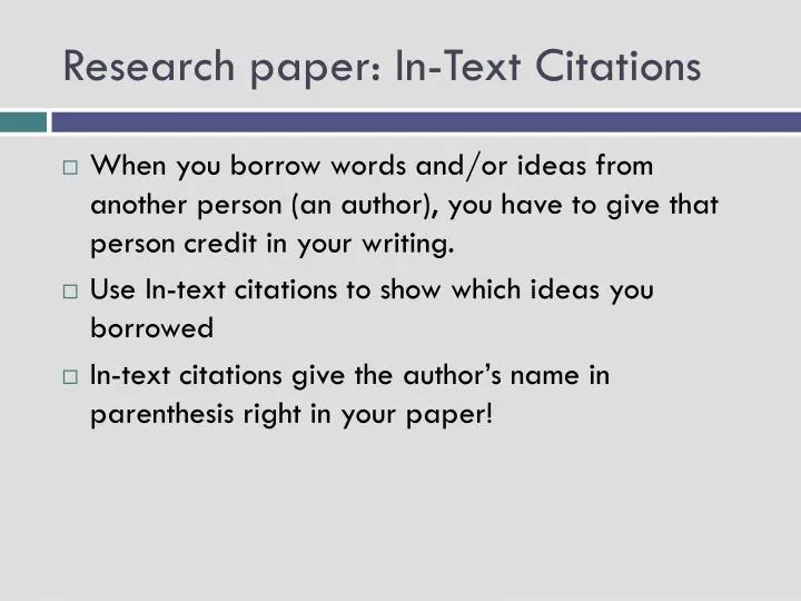 how to do in text citations in a research paper