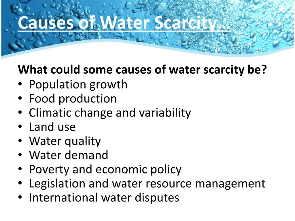 What Is Water Scarcity And Its Main Causes