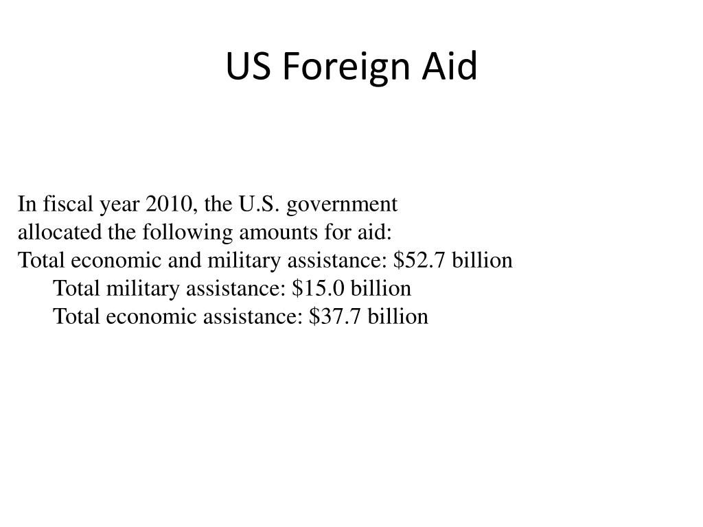 foreign aid assignment