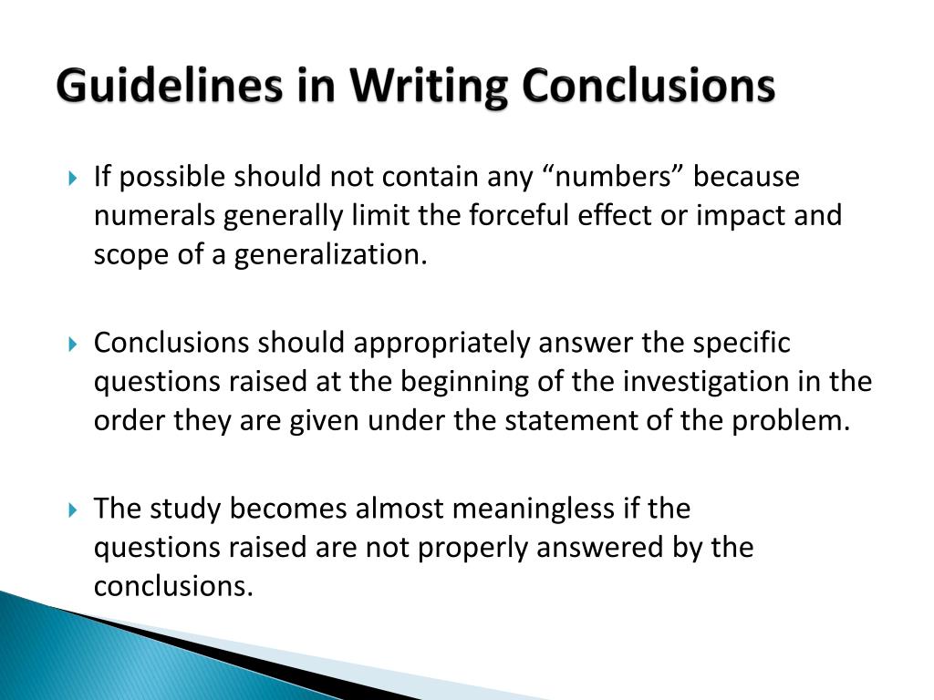 conclusion and findings