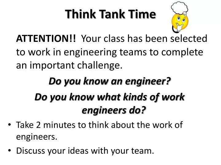 think tank time n.